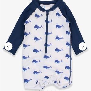 NWT Rugged Butts Whale Friends Long Sleeve  Rash Guard; 6-12M